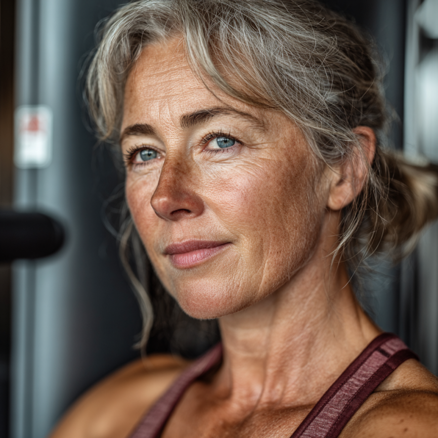 Пожилі люди займаються йогою на свіжому повітрі